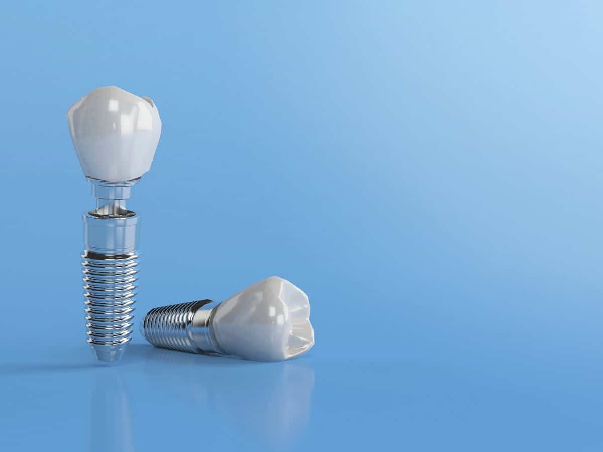 Dental implant with ceramic crown